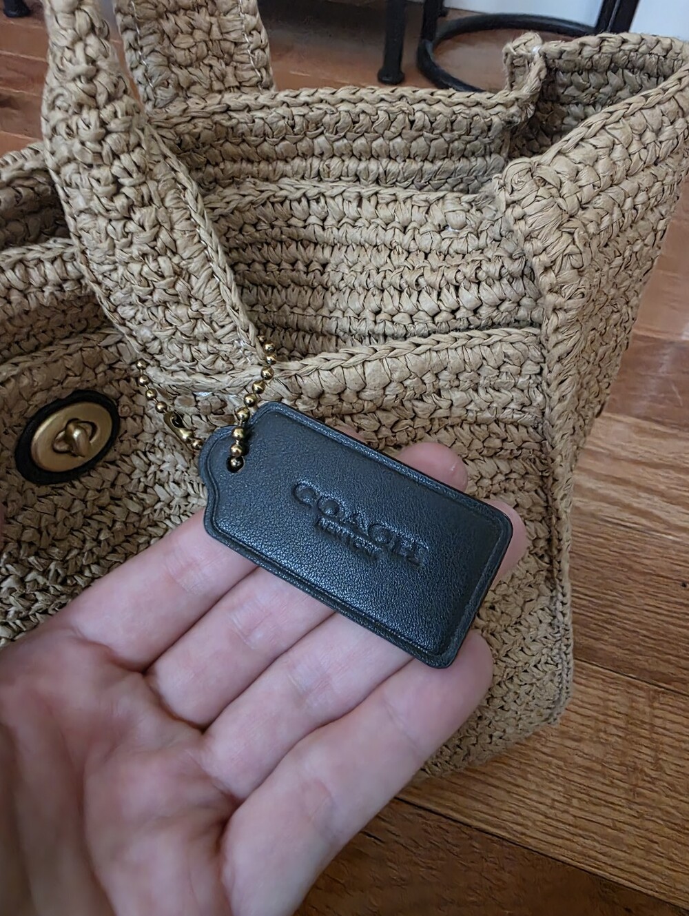 Coach Cargo Tote, Straw - Picture 3 of 8